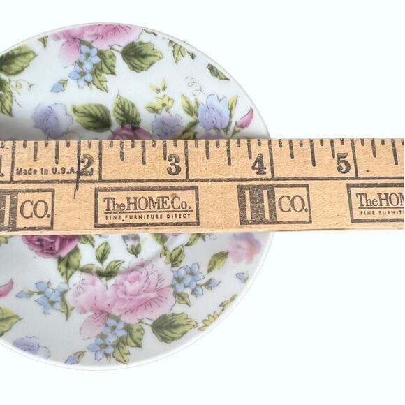 El Ganador Porcelain Floral 2 oz Demitasse Cup Saucer Pink Roses Small 2" Tall - Picture 13 of 13